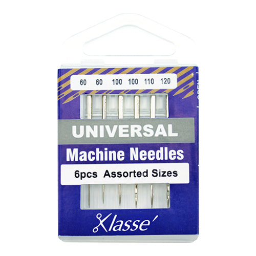 Klasse Sewing Machine Needles Universal Mix 60 100 110 120 6 Per Cas Homecraft Textiles