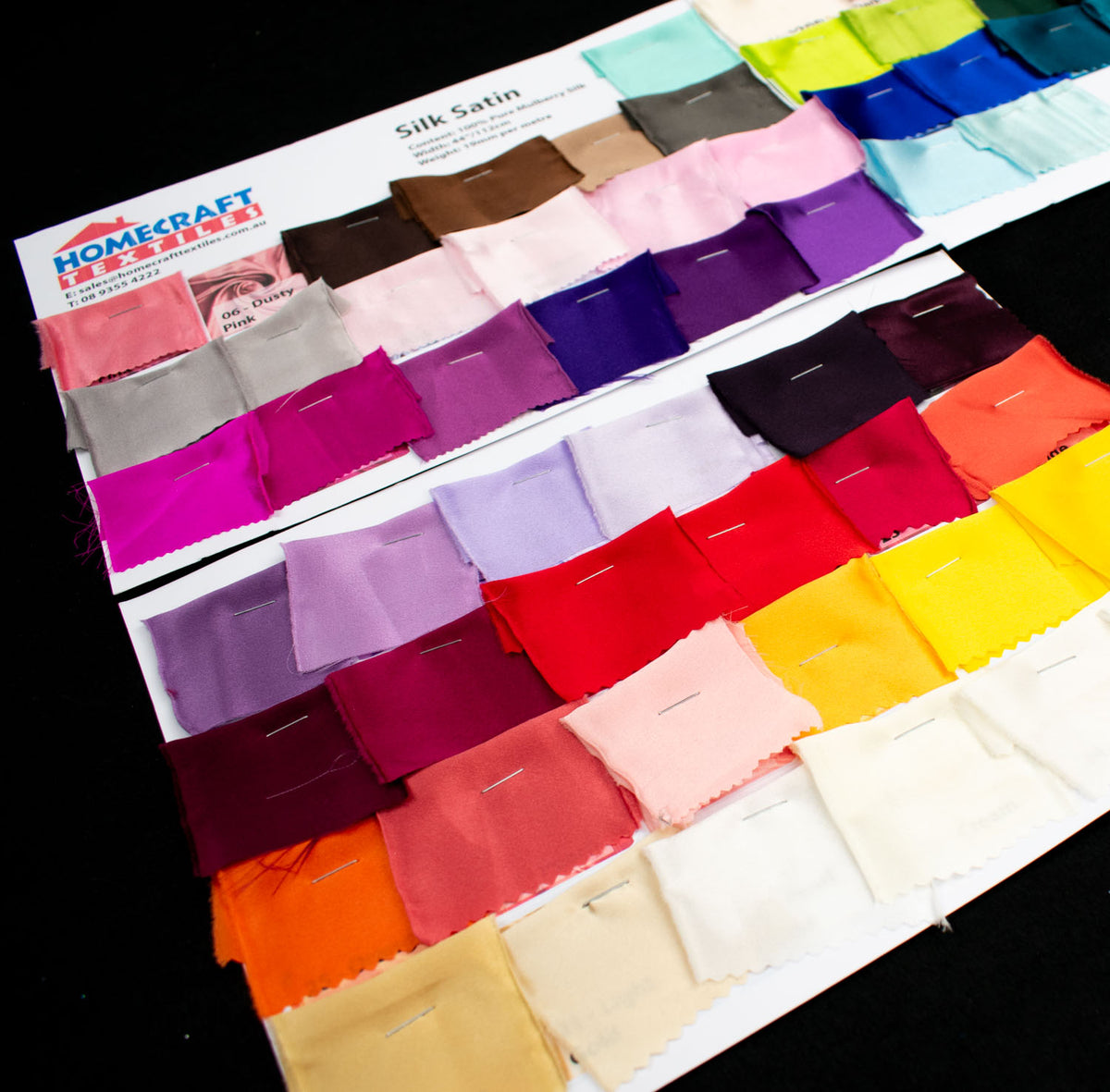 Silk Satin Sample Book Homecraft Textiles silk-satin-sample-book-homecraft-textiles