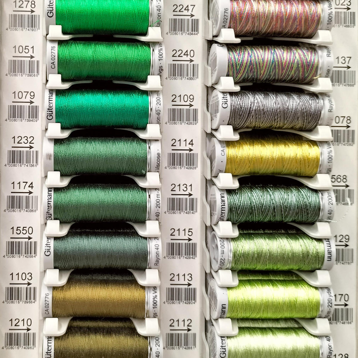 Gutermann Sulky Rayon 40 Machine Embroidery Thread 200M Collection 3