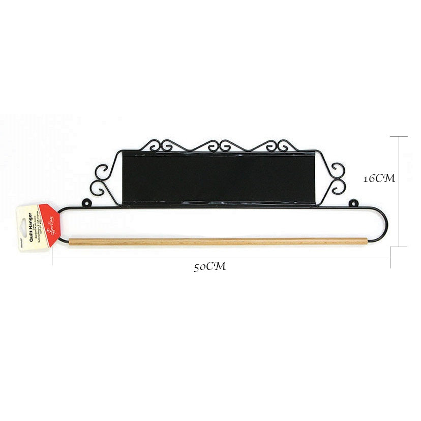 QUILT HANGER 20IN WIRE WITH DOWEL BLACK Board Homecraft Textiles