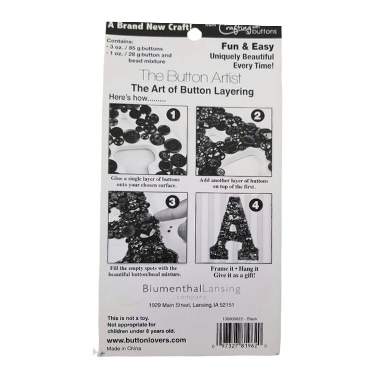 The Button Artist Buttons & Beads Bulk Pack Lavender Homecraft Textiles