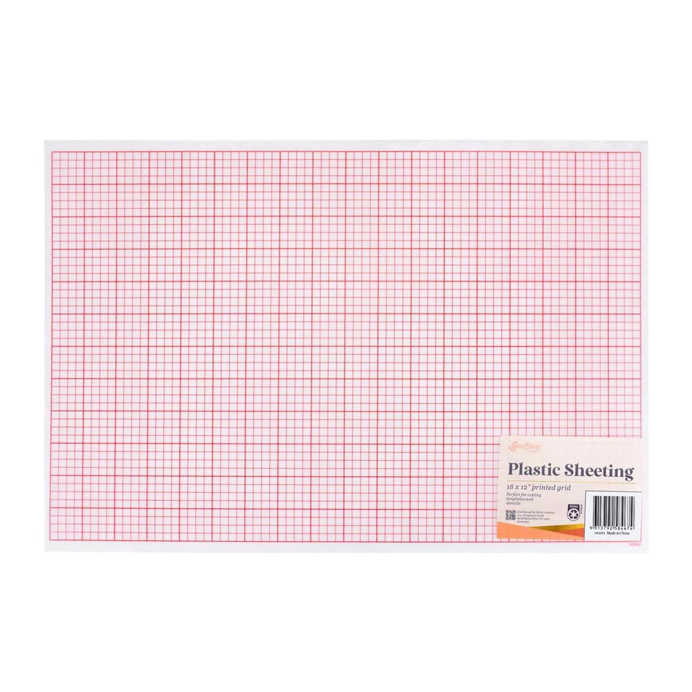Sew Easy Printed Grid Plastic Template Sheet – 32 x 47cm