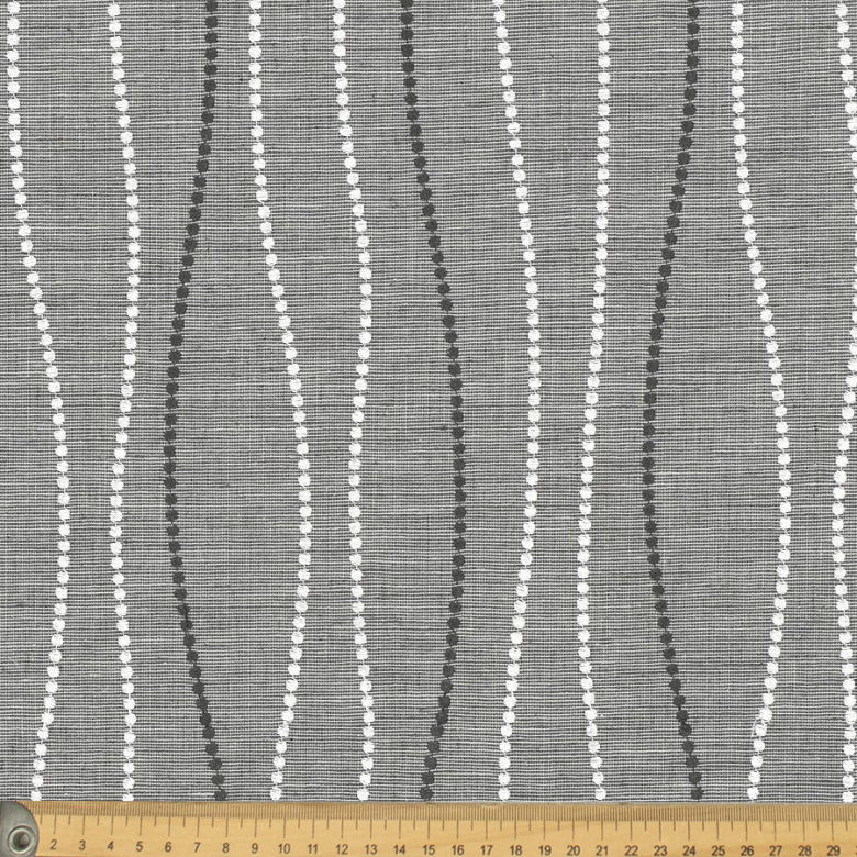 Morse by Zepel Curtaining/Upholstery Embroidery Spot Stripes