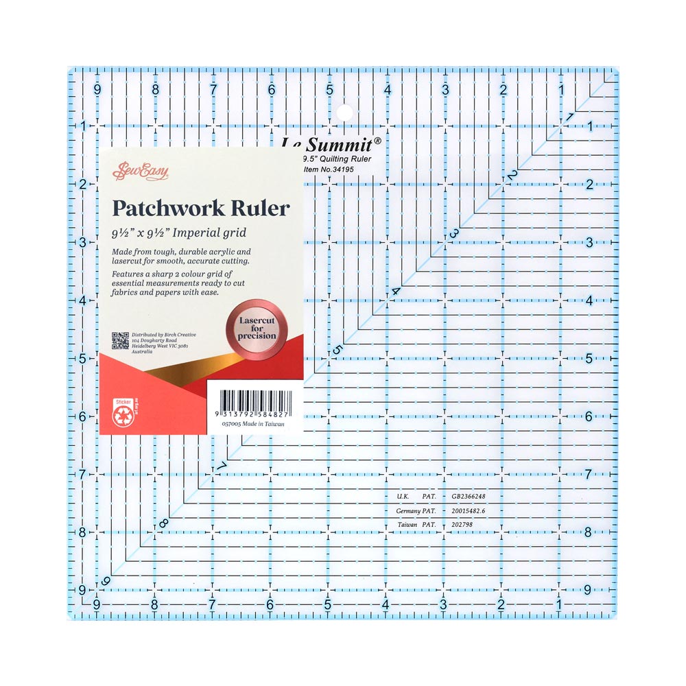 Sew Easy Quilt Square – 9½" x 9½"