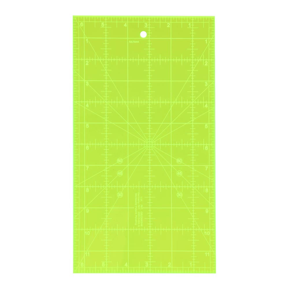 Sew Easy Fluoro Quilt Ruler – 6½" x 12"