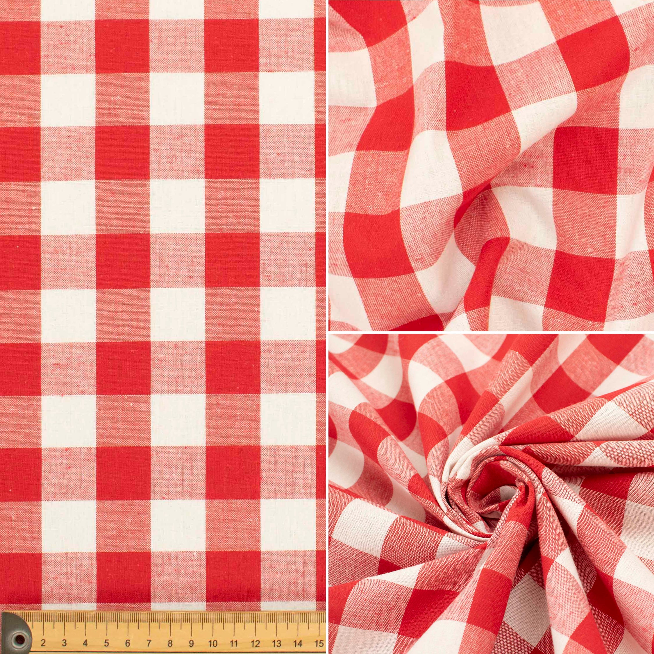 1-inch Cotton Gingham Fabric
