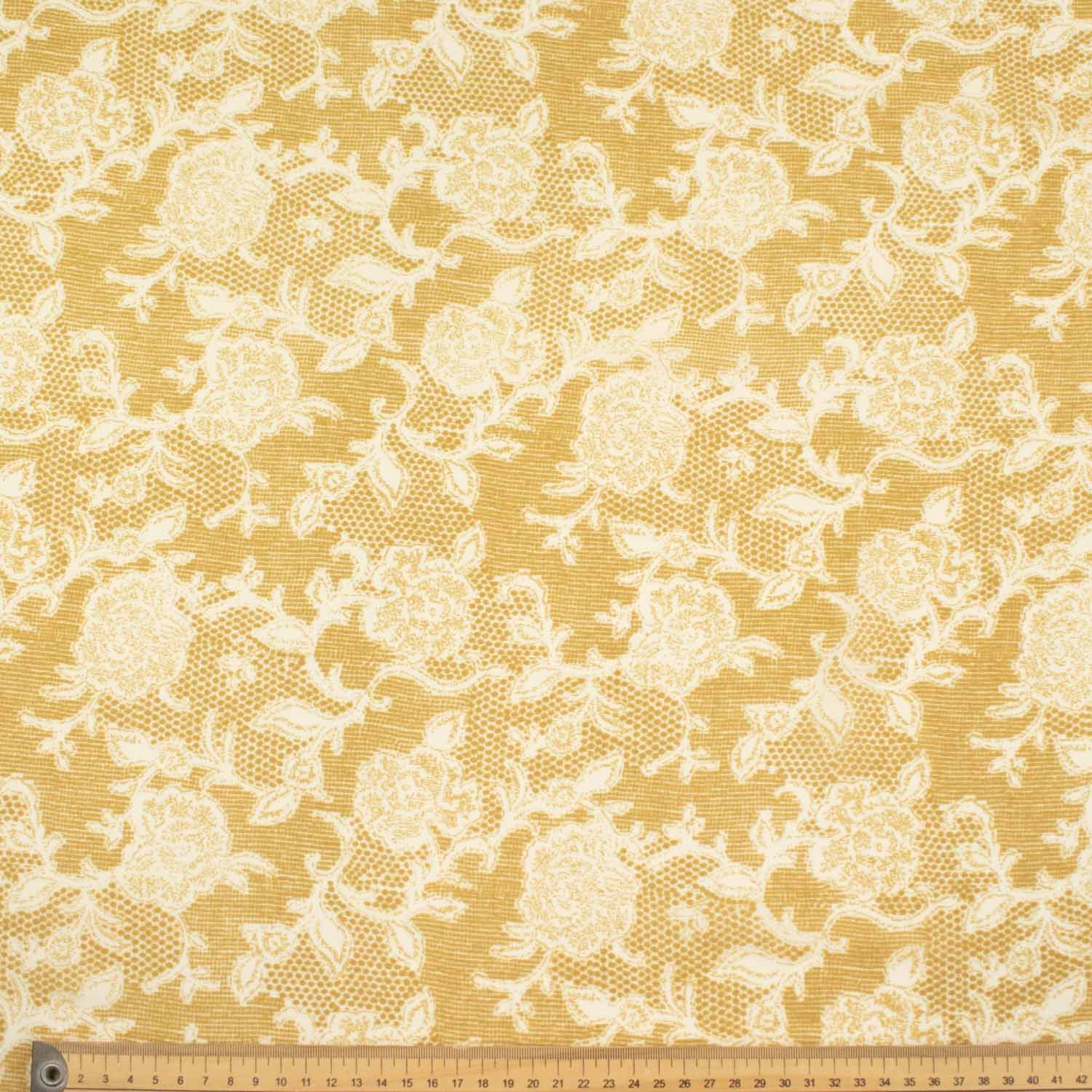 Printed Chiffon Floral & Honeycomb