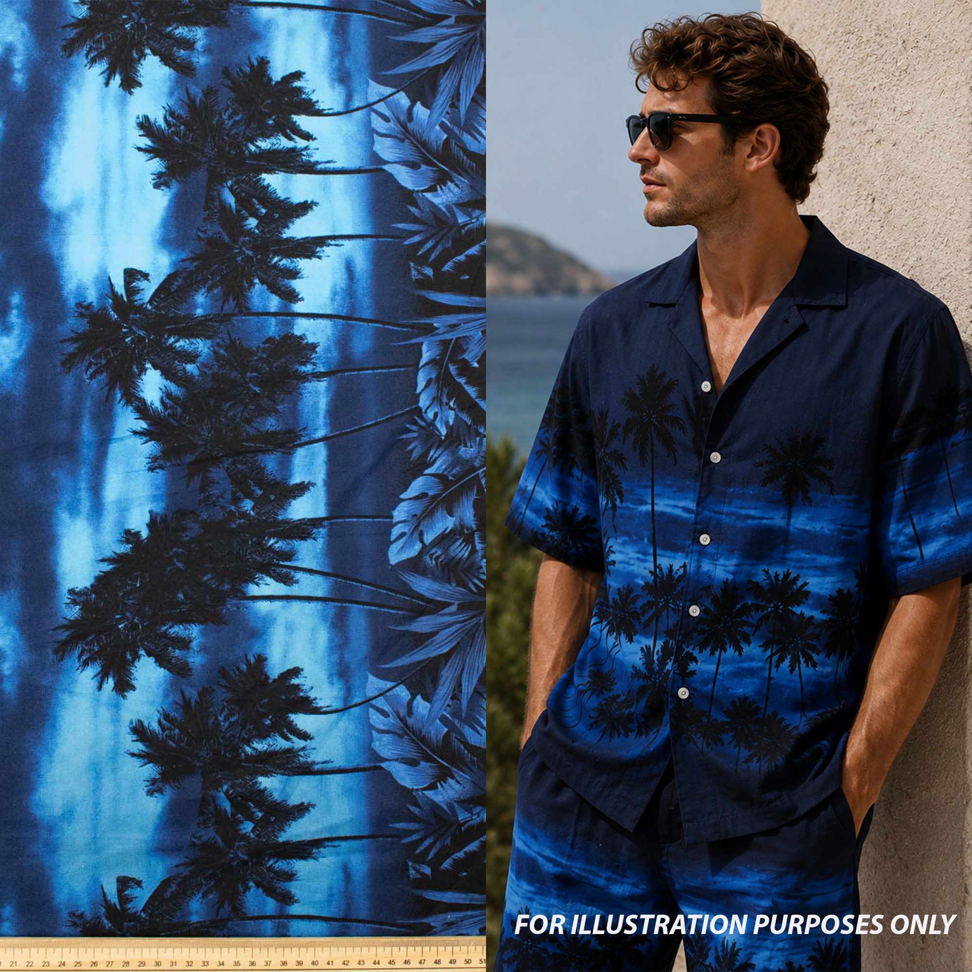 Coastal Summer Print Cotton Fabric