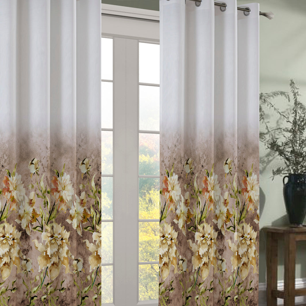 280CM Wide Magnolia Bloom Floral Printed Curtaining/Upholstery Fabric