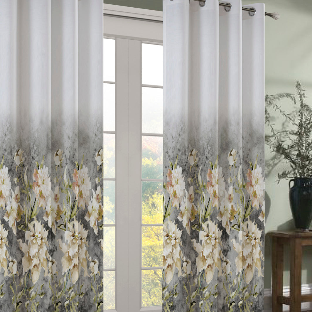 280CM Wide Magnolia Bloom Floral Printed Curtaining/Upholstery Fabric