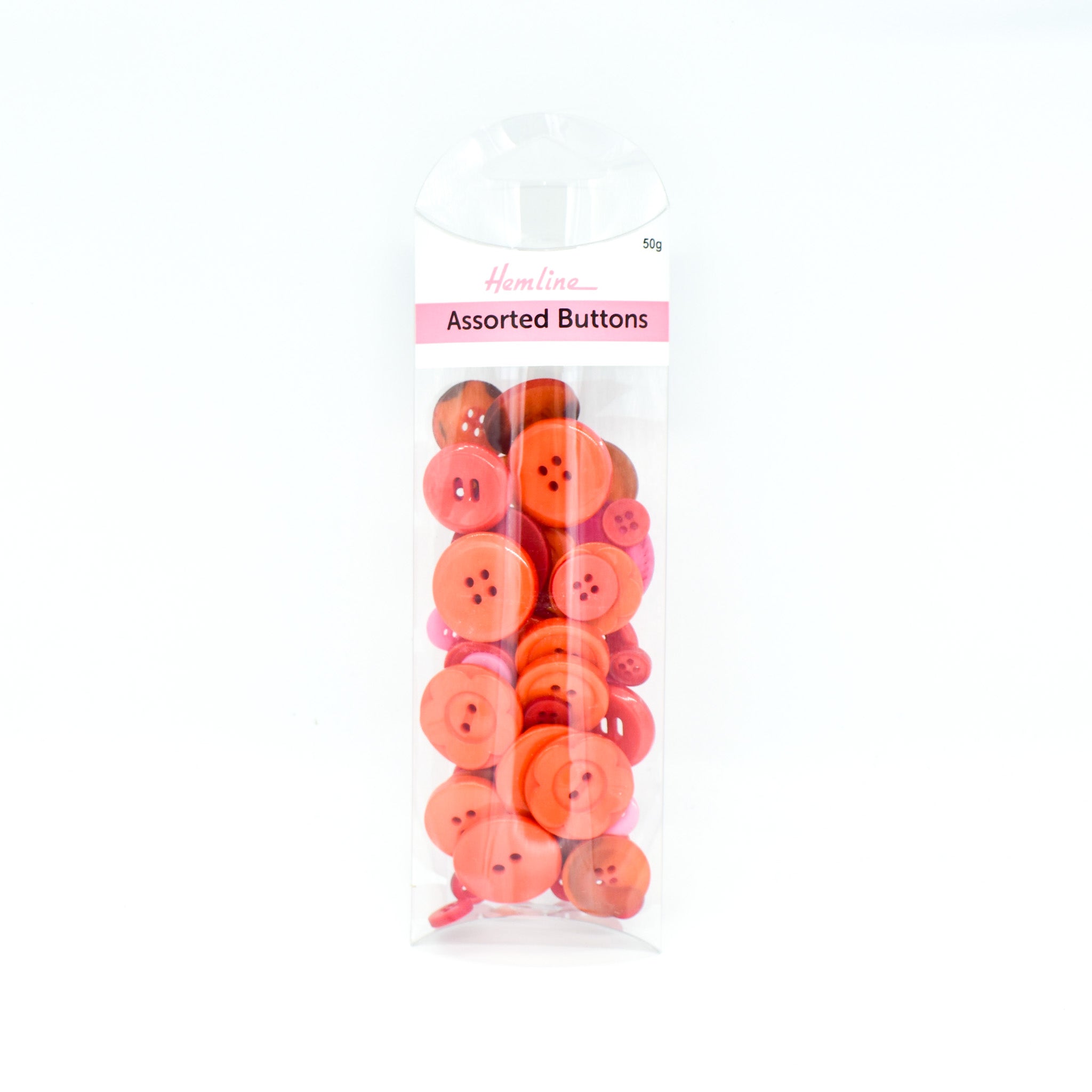 Hemline Assorted  Buttons Red