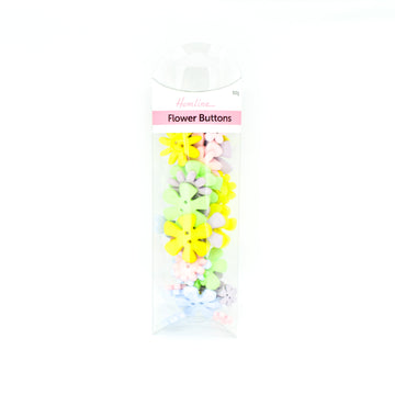 Hemline Assorted  Buttons Flowers