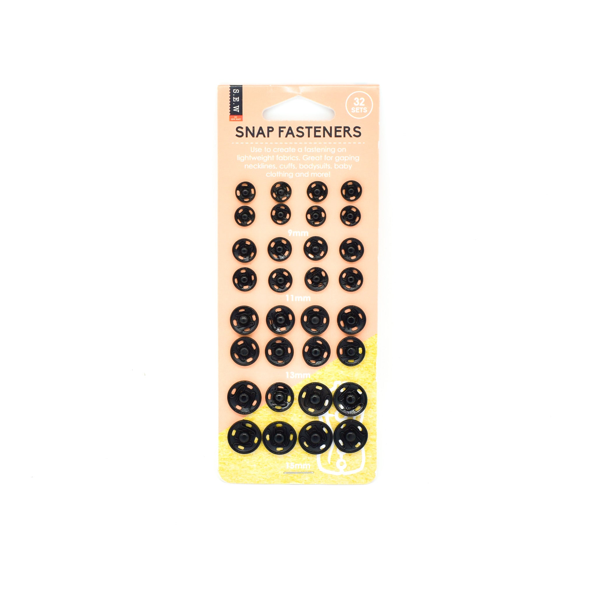 Sew Easy Snap fastener (Assorted sizes)