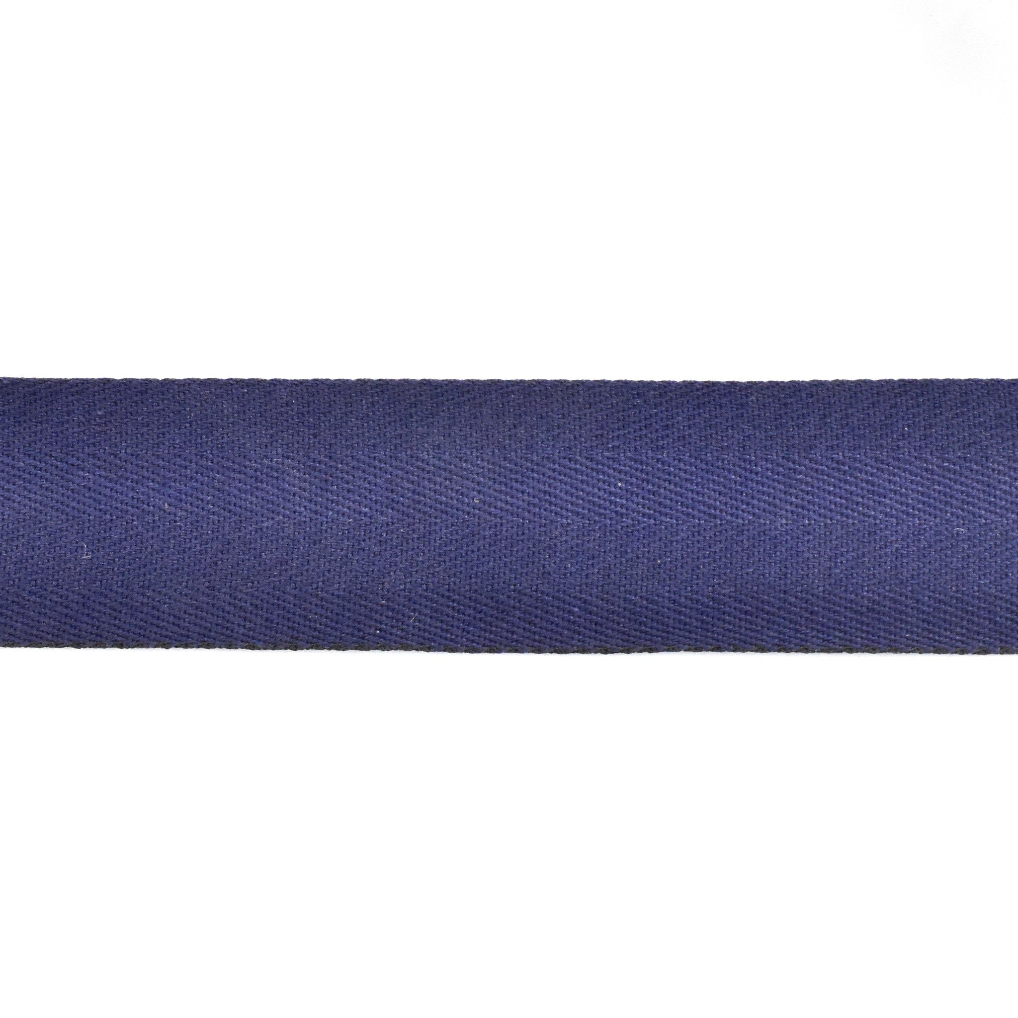 100% Herringbone Cotton Tape - Navy 50MM
