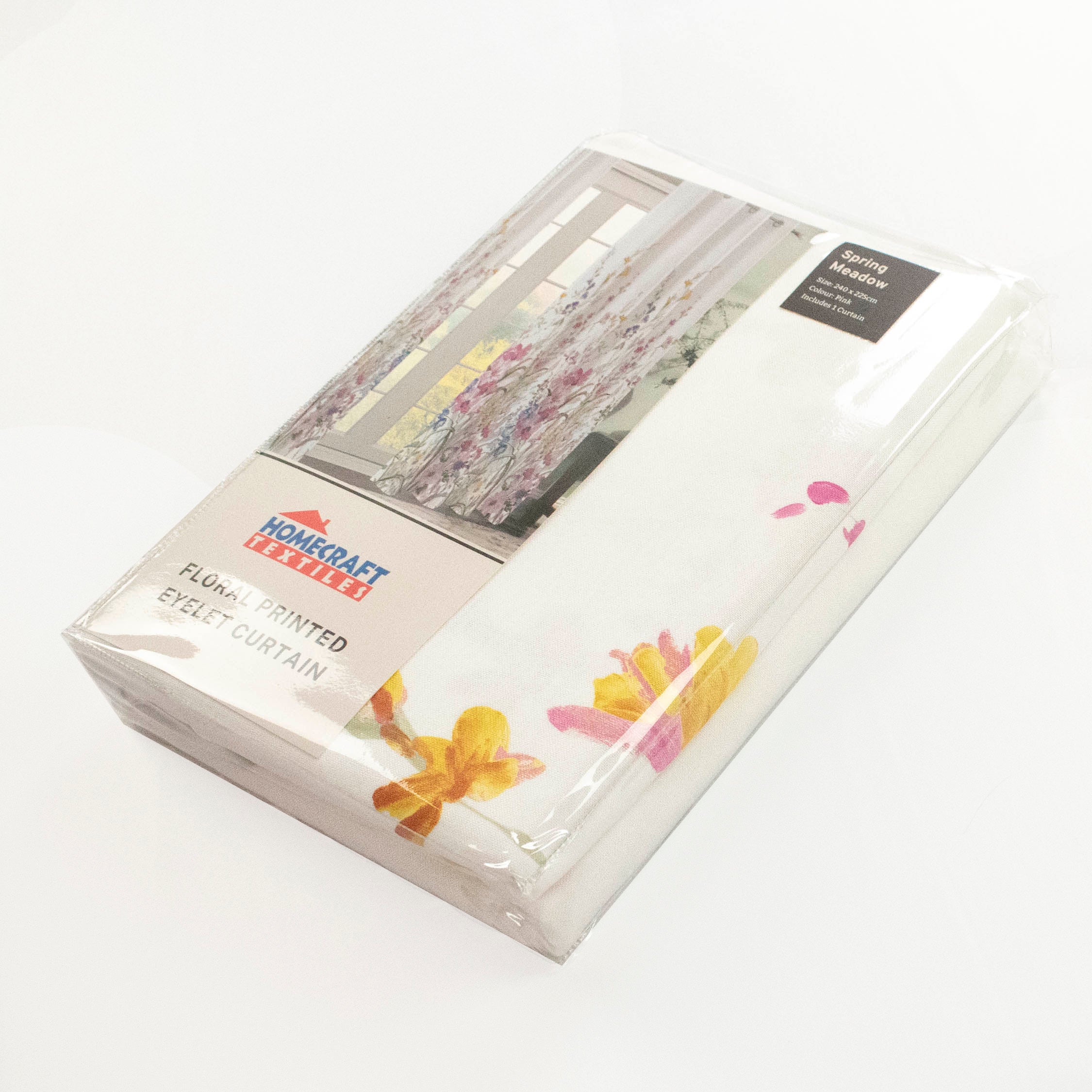 Spring Meadow Floral Printed Ready to Hang Eyelet Curtain