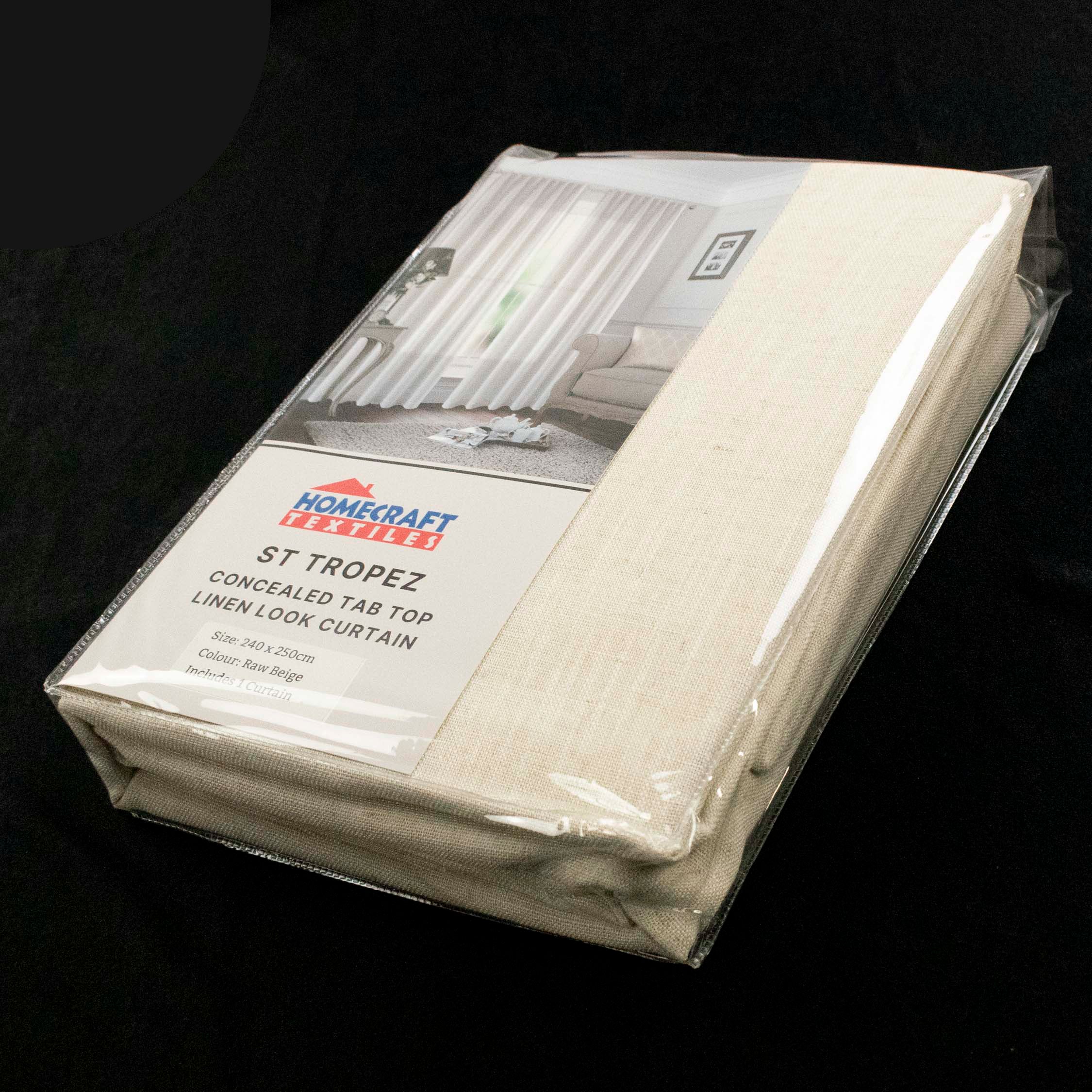 St Tropez Linen Blend Concealed Tab Ready to Hang Curtain