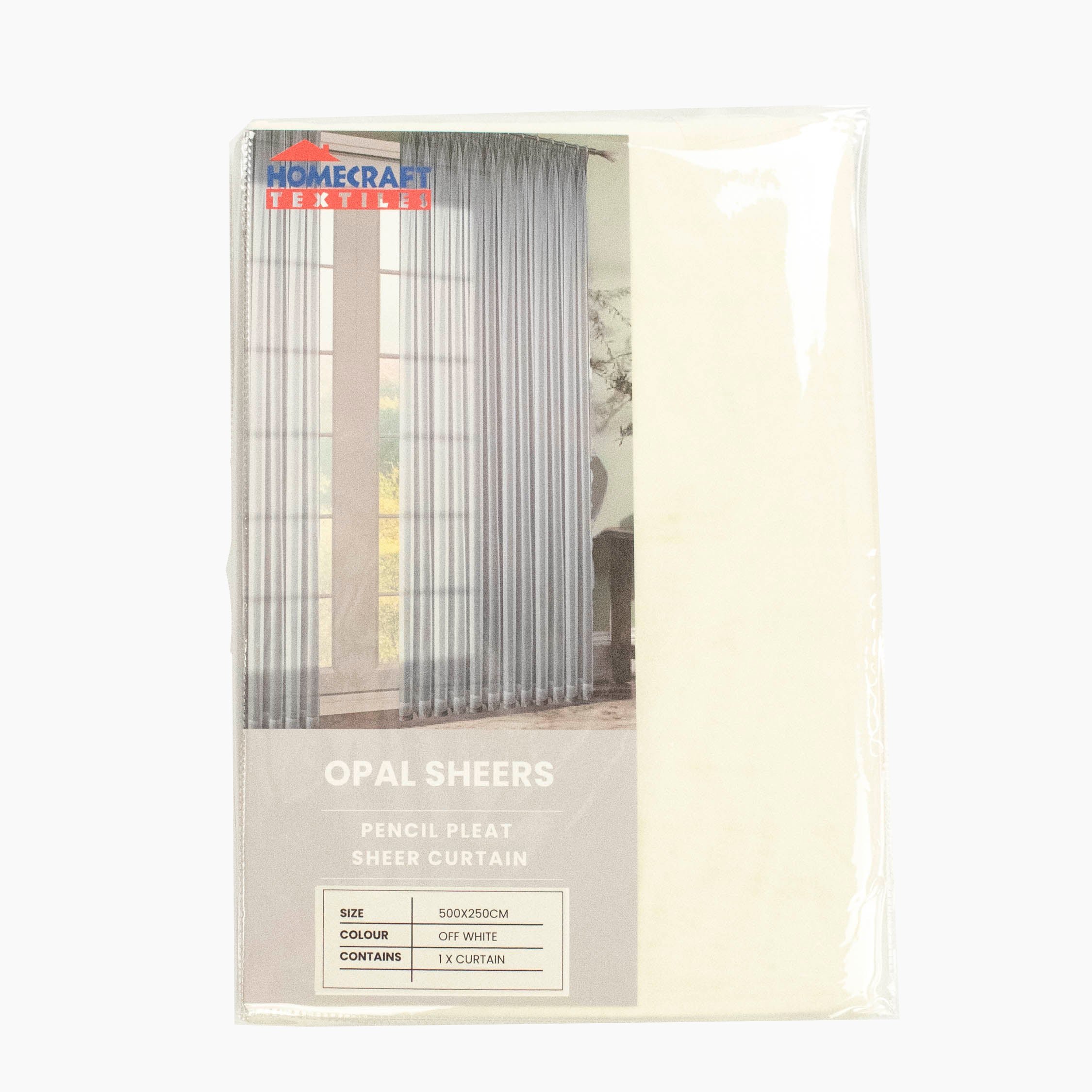 Opal Sheer Pencil Pleat Curtain