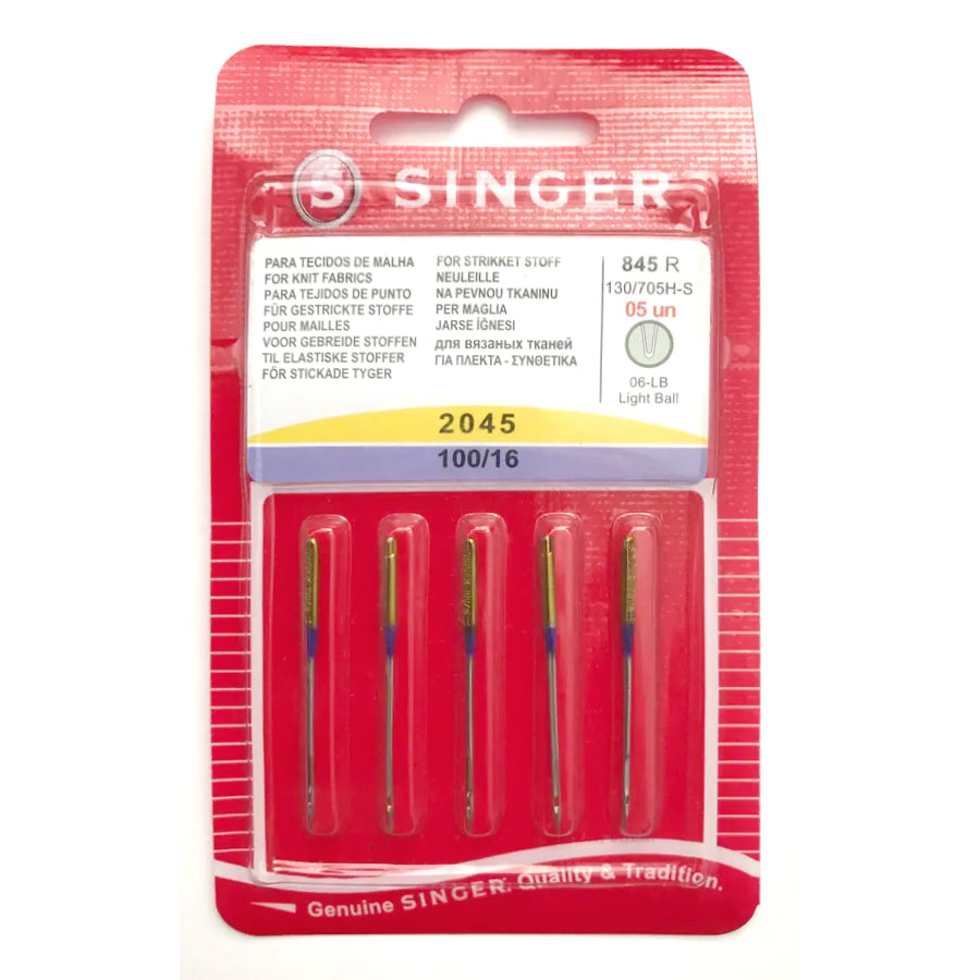 Singer Ball Point Needles Singer Sewing Machine Needles 2045 Stretch/Ballpoint 100/16 - 5 Per Ca ...