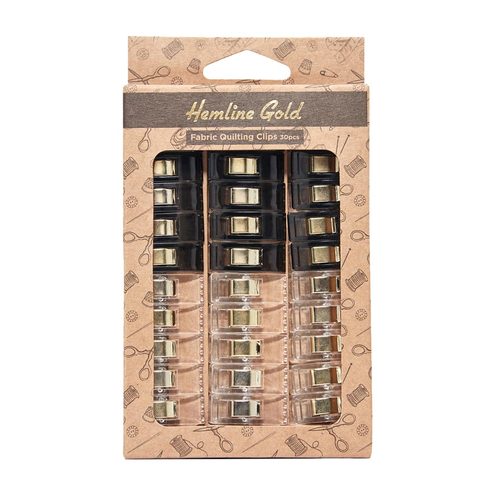 Hemline Fabric Quilt Clips – 30 Pack