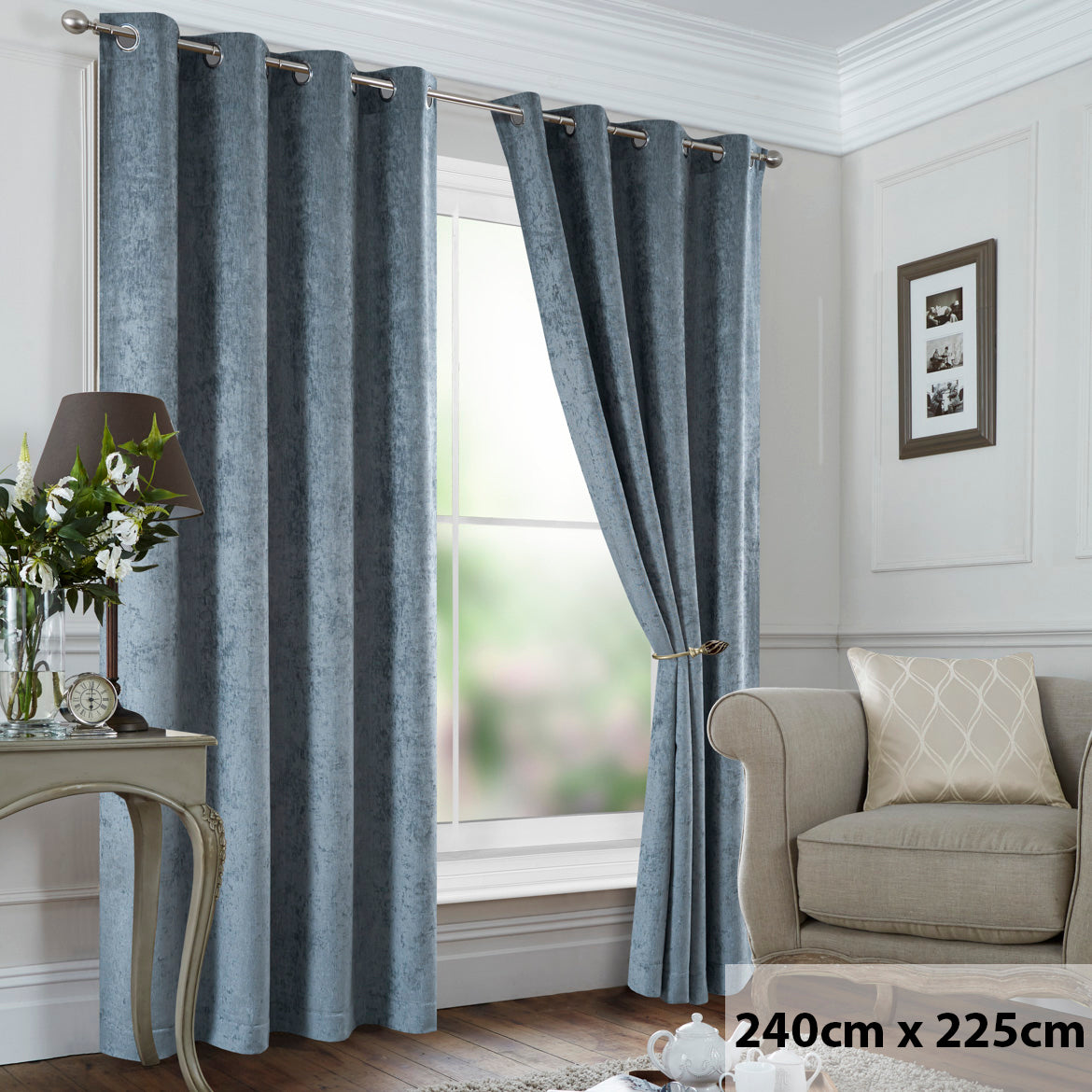 Elysian Chenille Eyelet Curtain