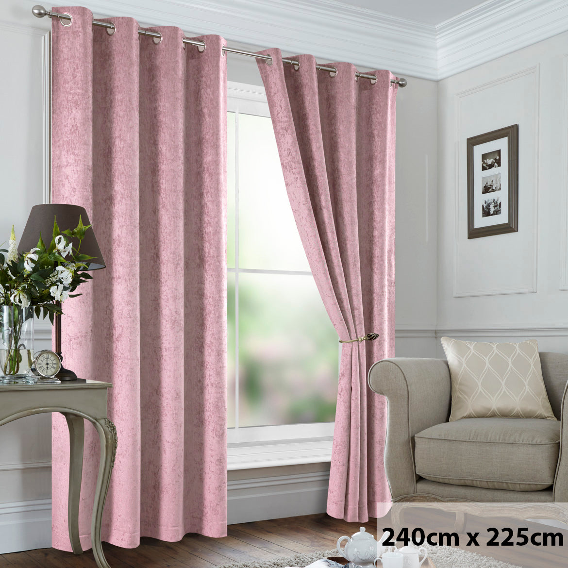 Elysian Chenille Eyelet Curtain