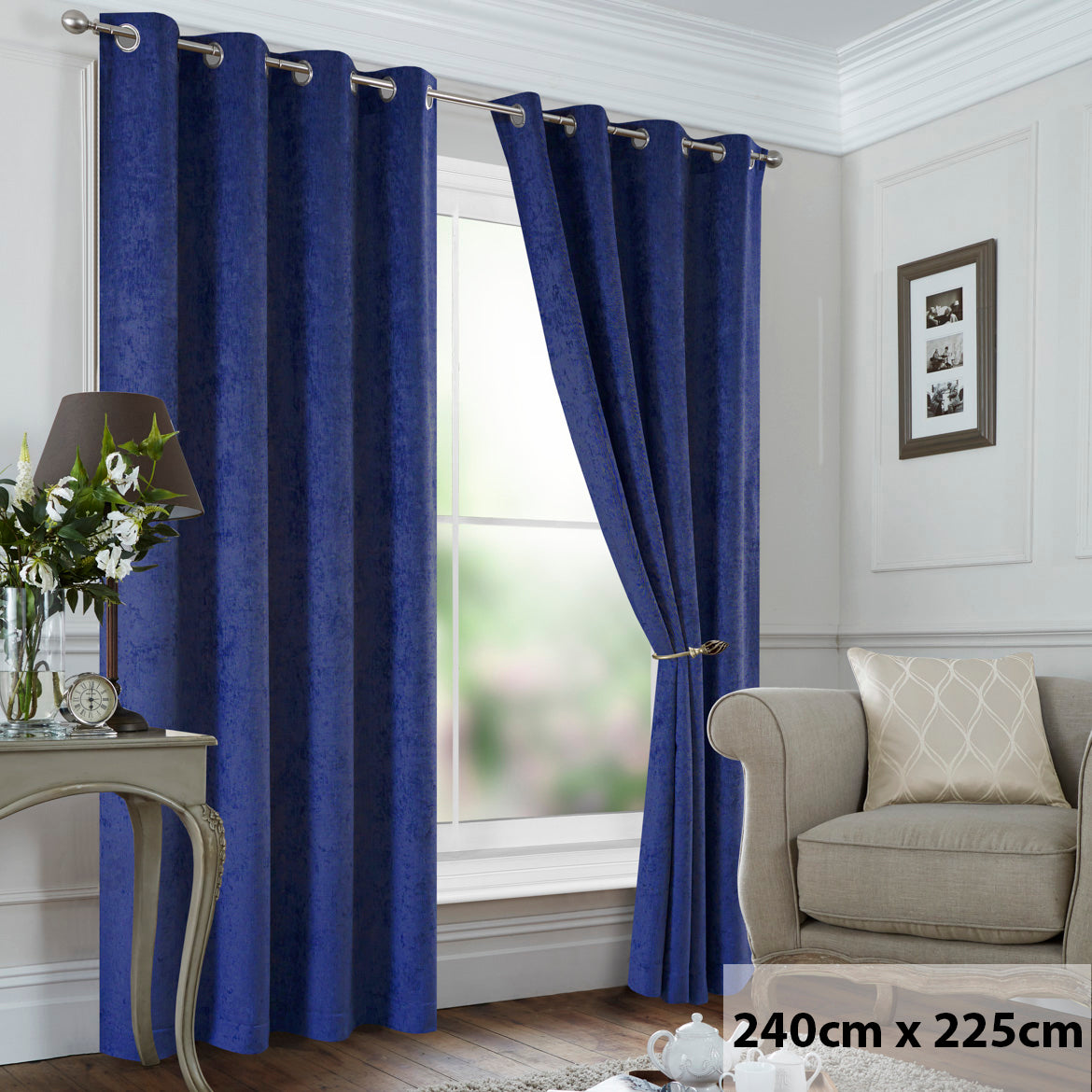Elysian Chenille Eyelet Curtain