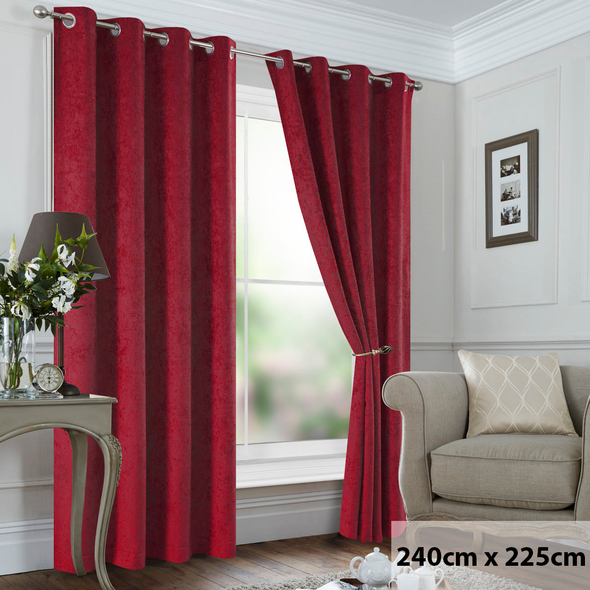 Elysian Chenille Eyelet Curtain
