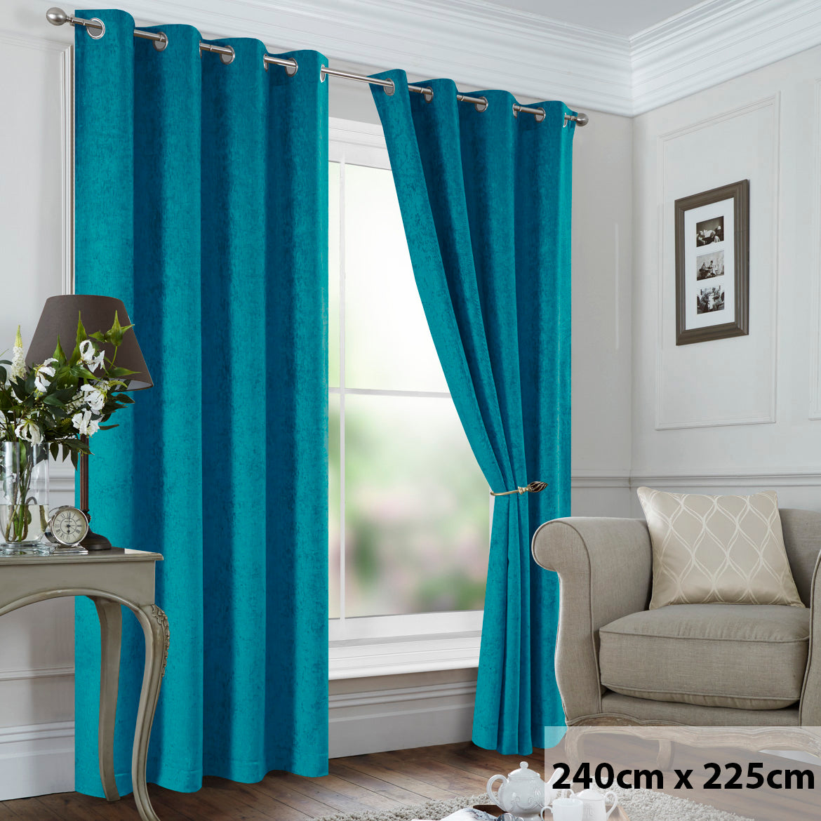 Elysian Chenille Eyelet Curtain