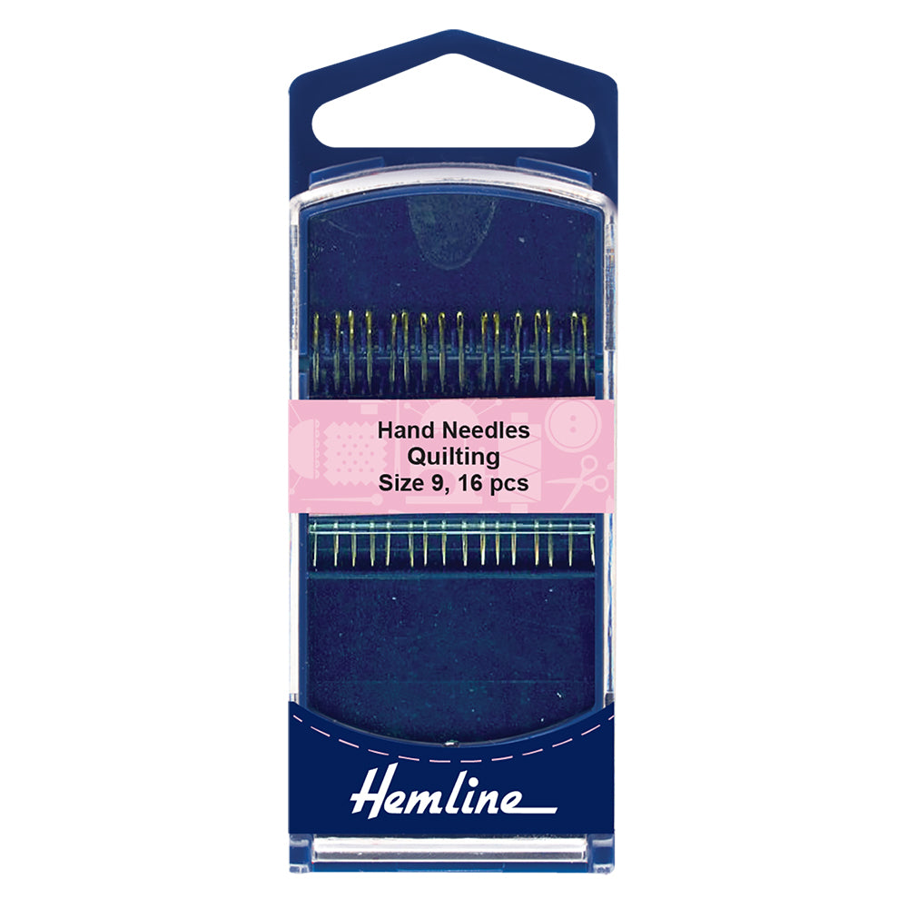 Hemline Hand Needle Quilting 16 Pack - Size 9 - Gold Eye