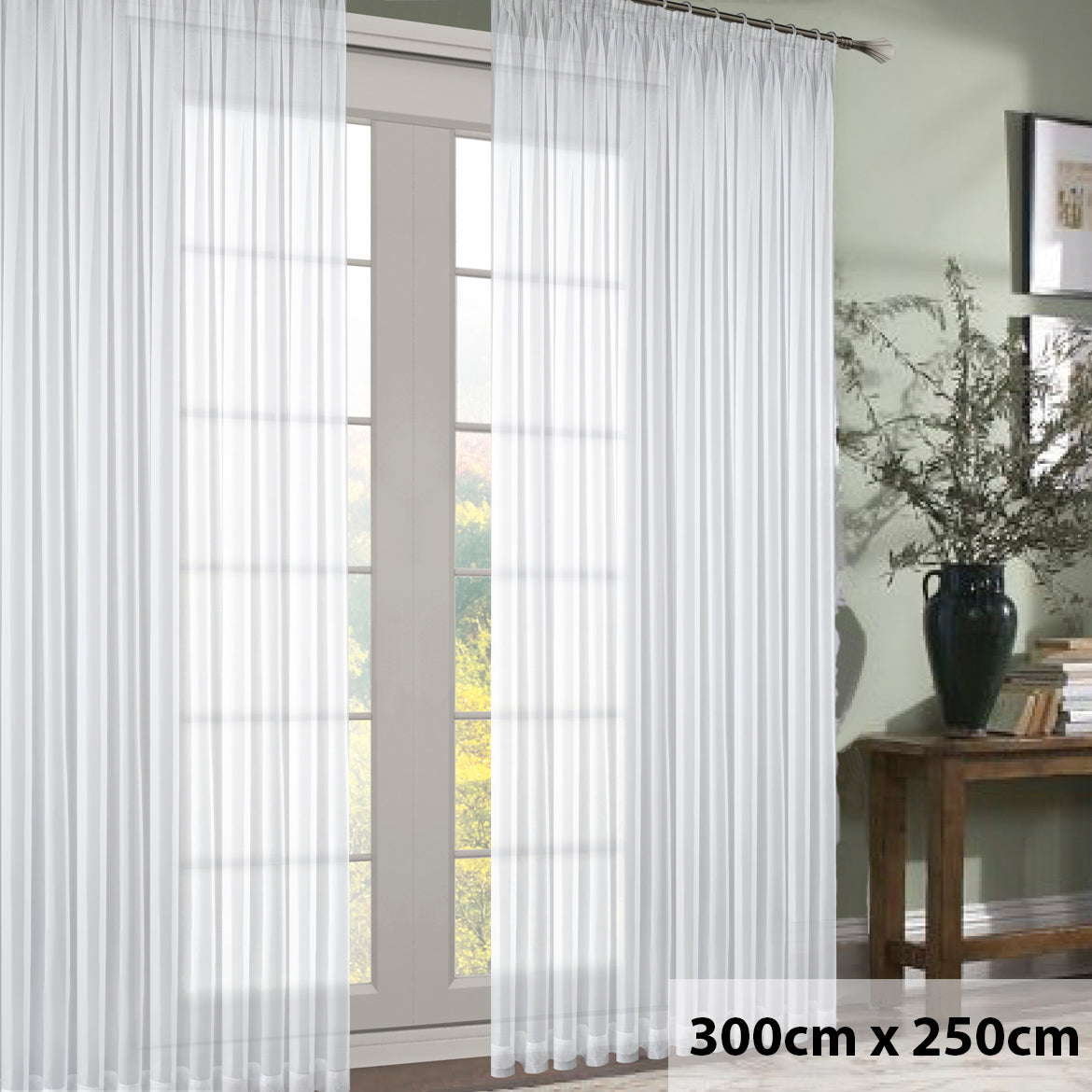 Opal Sheer Pencil Pleat Curtain