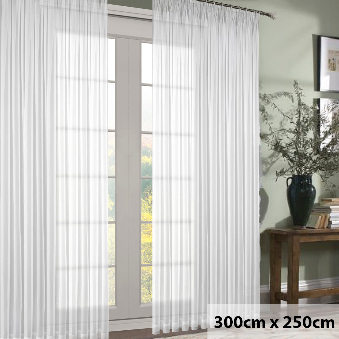 Opal Sheer Pencil Pleat Curtain