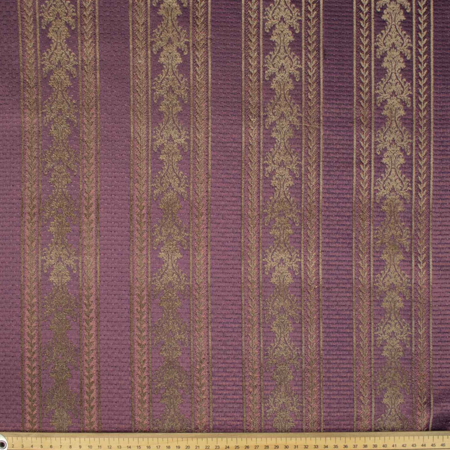 Turkish Curtaining/Upholstery Embroidered Vintage Vines Stripes Jacquard