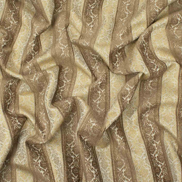 Turkish Curtaining/Upholstery Embroidered Vintage Stripes Chenille Jacquard