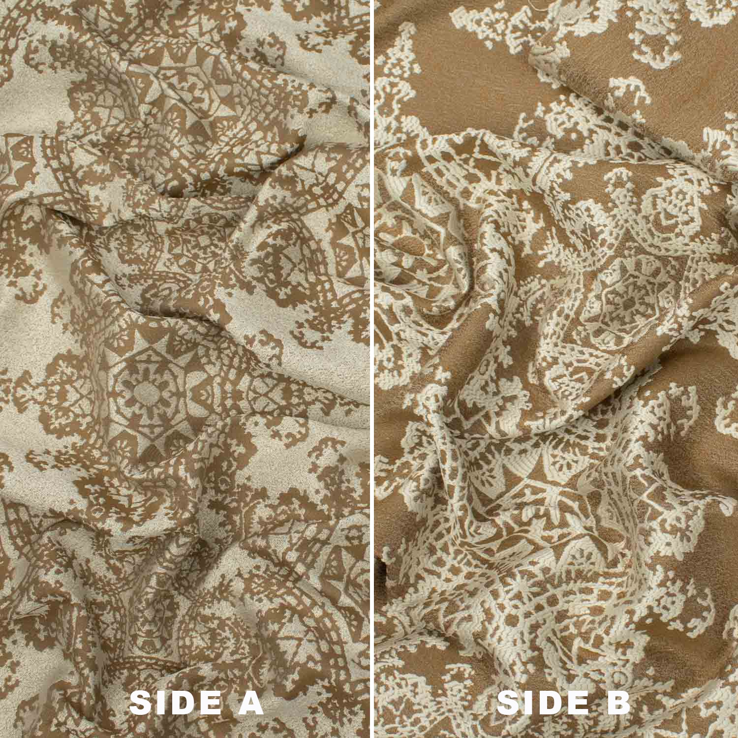 Turkish Curtaining/Upholstery Reversible Snowflake Jacquard