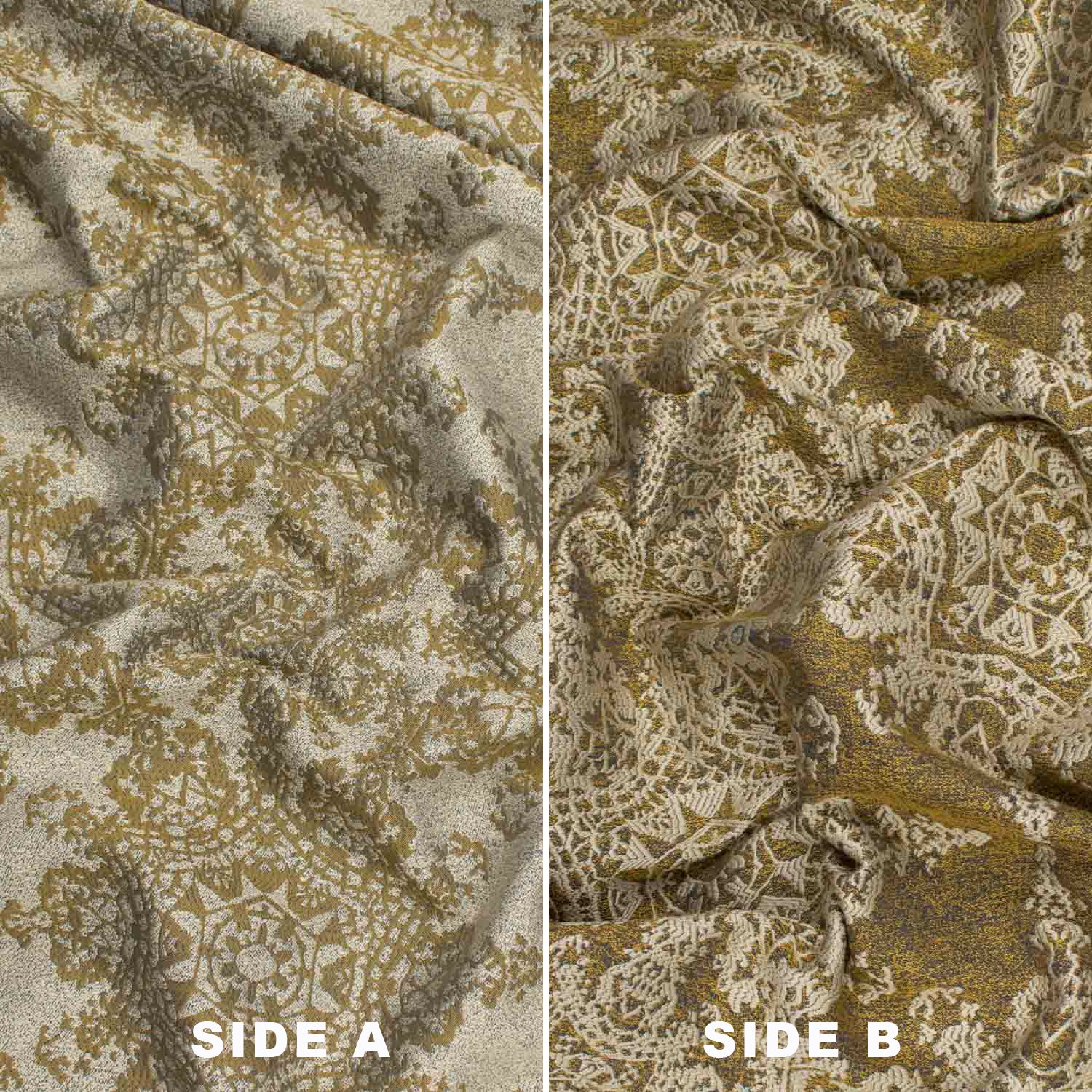 Turkish Curtaining/Upholstery Reversible Snowflake Jacquard