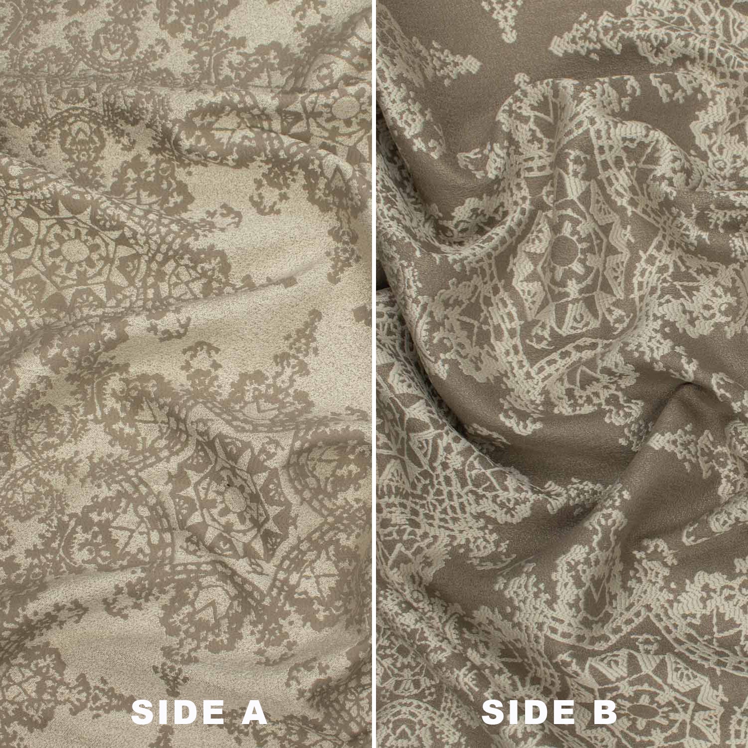 Turkish Curtaining/Upholstery Reversible Snowflake Jacquard