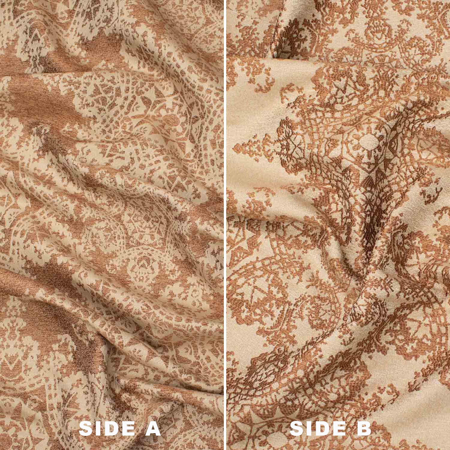 Turkish Curtaining/Upholstery Reversible Snowflake Jacquard