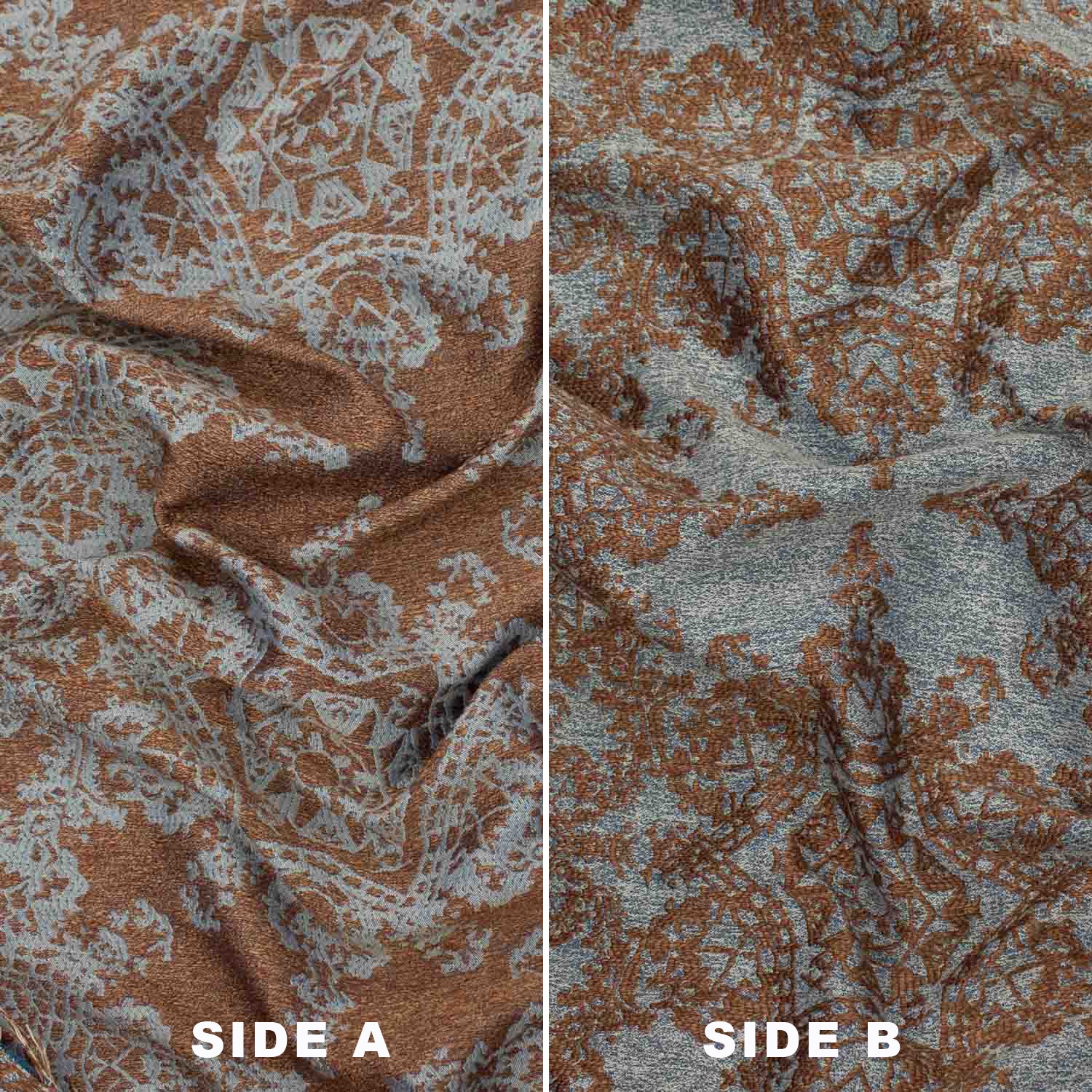 Turkish Curtaining/Upholstery Reversible Snowflake Jacquard