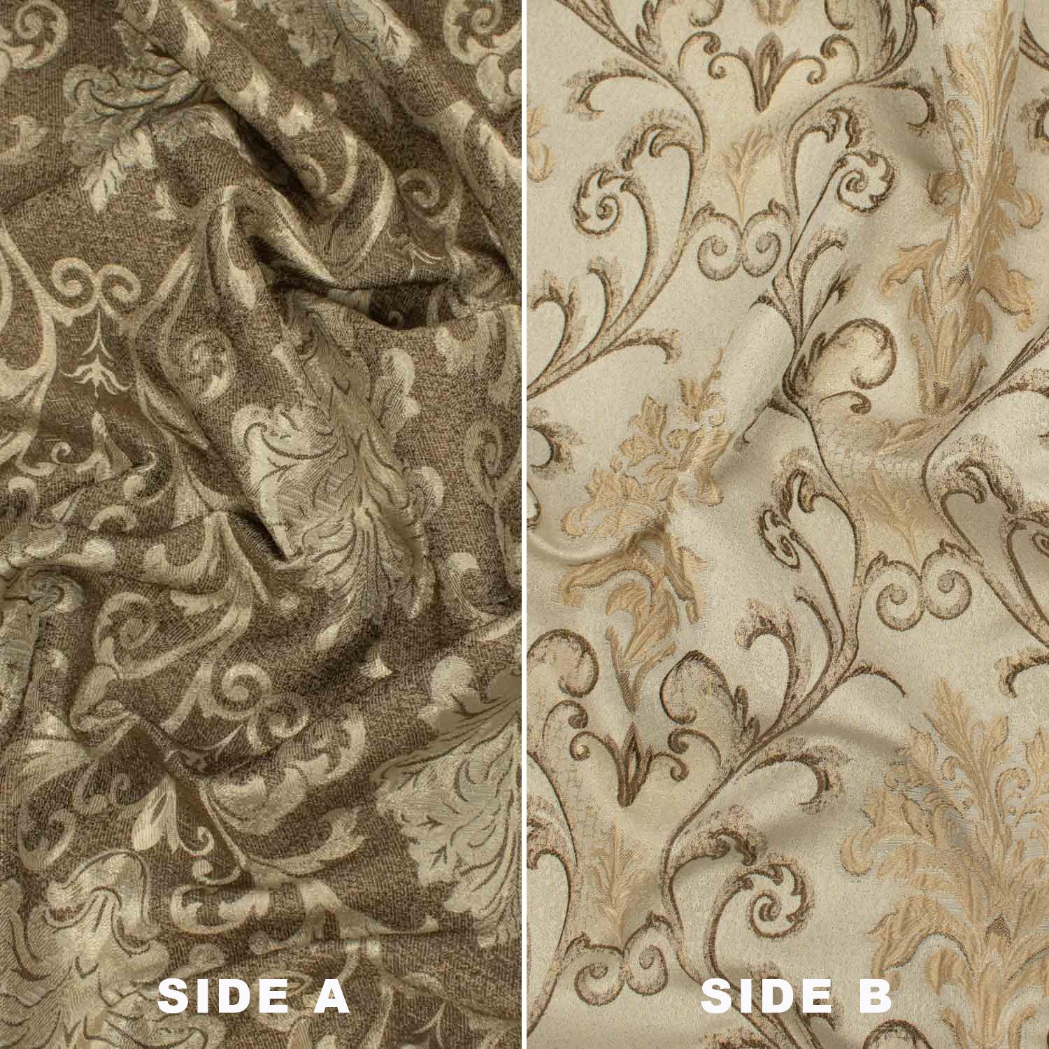 Turkish Curtaining/Upholstery Reversible Decor Damask Jacquard Des 2