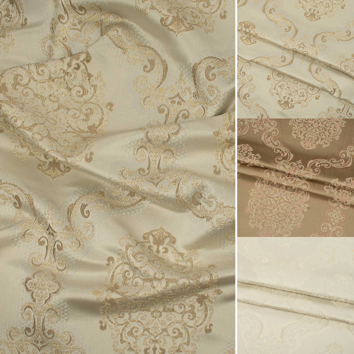 Turkish Curtaining/Upholstery Glitter Decor Damask Jacquard