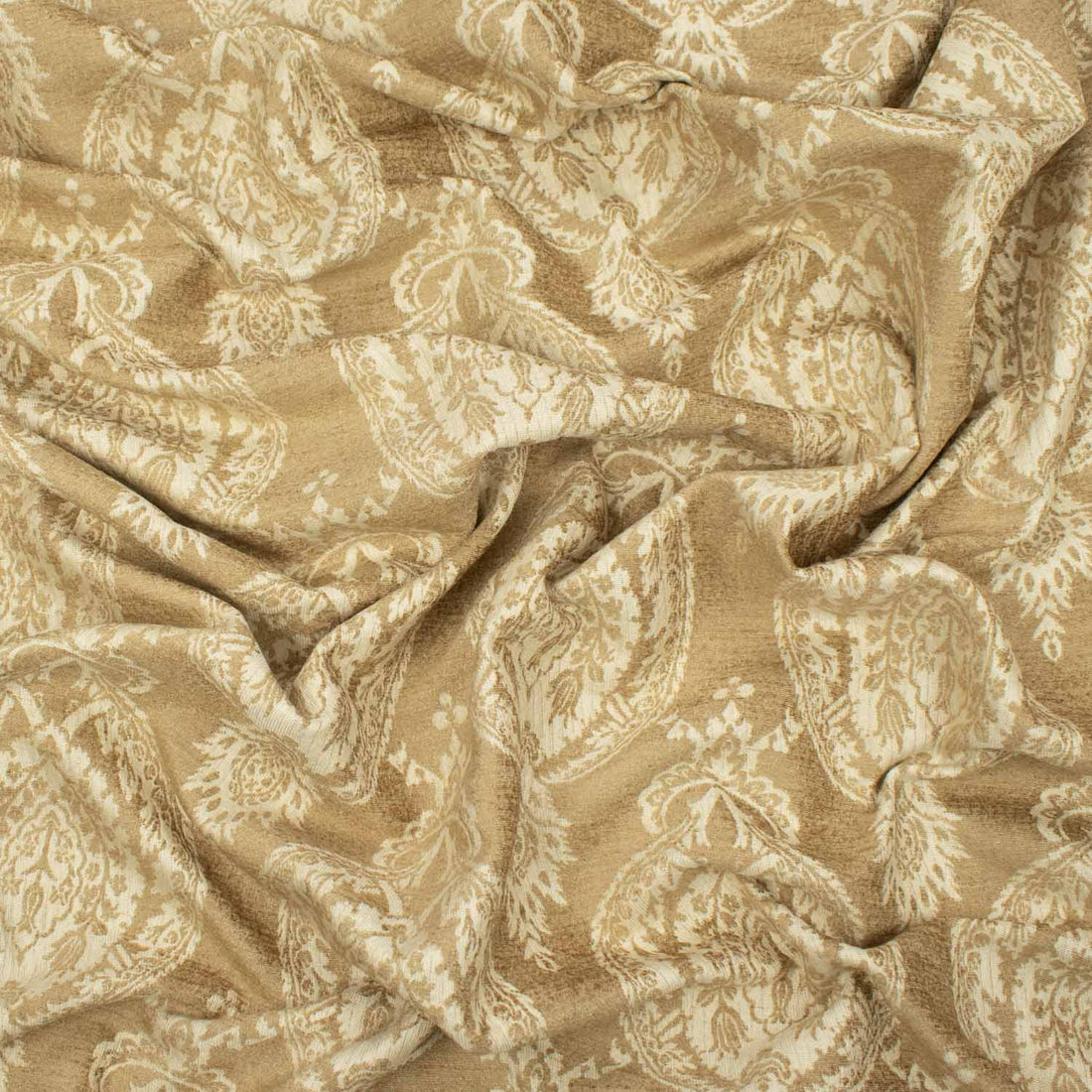 Turkish Curtaining/Upholstery Beige Baroque Jacquard