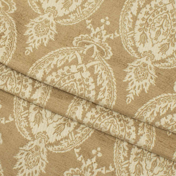 Turkish Curtaining/Upholstery Beige Baroque Jacquard