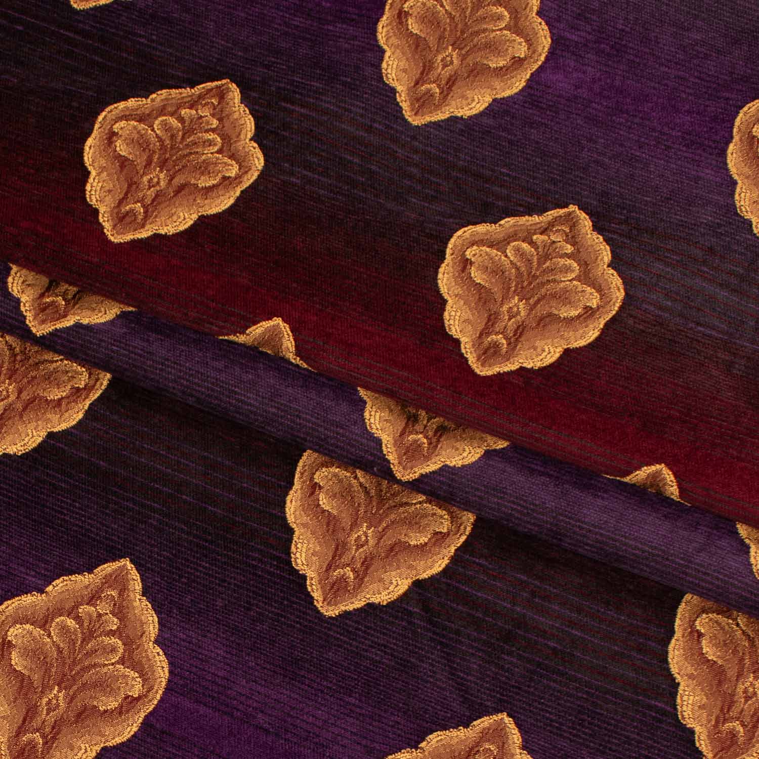 Turkish Curtaining/Upholstery Embroidered Vintage Floral Ombre Shaded Brocade Chenille