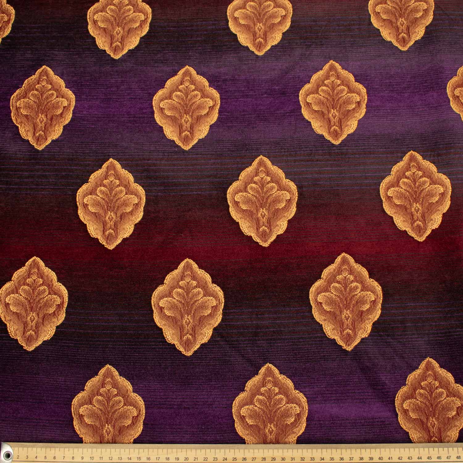 Turkish Curtaining/Upholstery Embroidered Vintage Floral Ombre Shaded Brocade Chenille