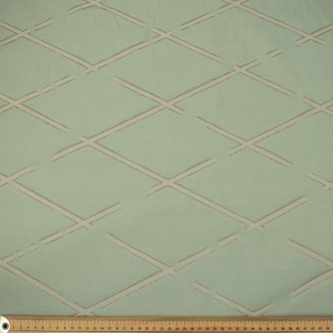 Turkish Curtaining/Upholstery Mint Geometirc Jacquard