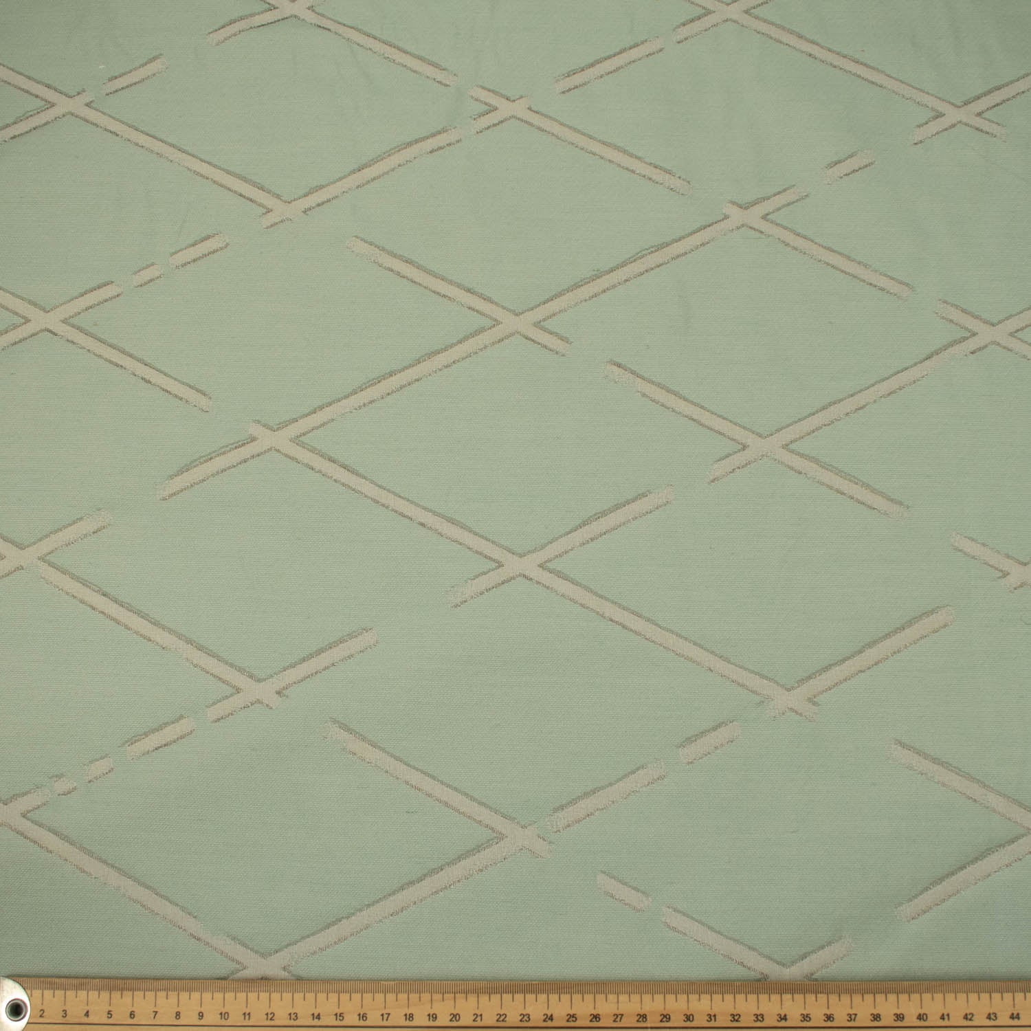 Turkish Curtaining/Upholstery Mint Geometirc Jacquard