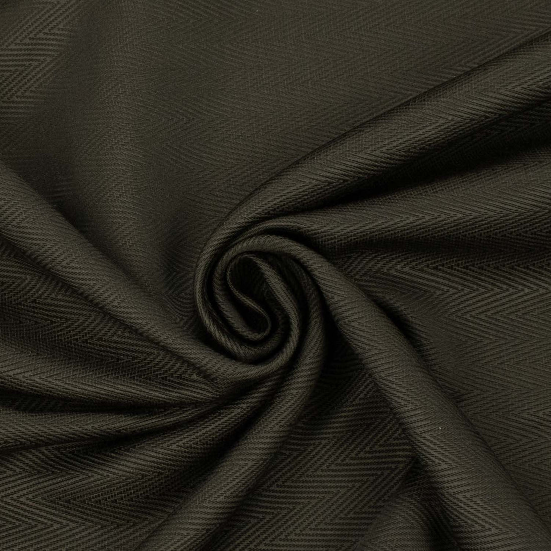 Turekish Curtaining/Upholstery Dark Brown Herringbone Jacquard