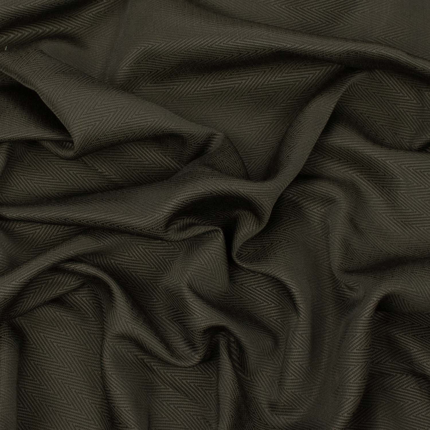 Turekish Curtaining/Upholstery Dark Brown Herringbone Jacquard