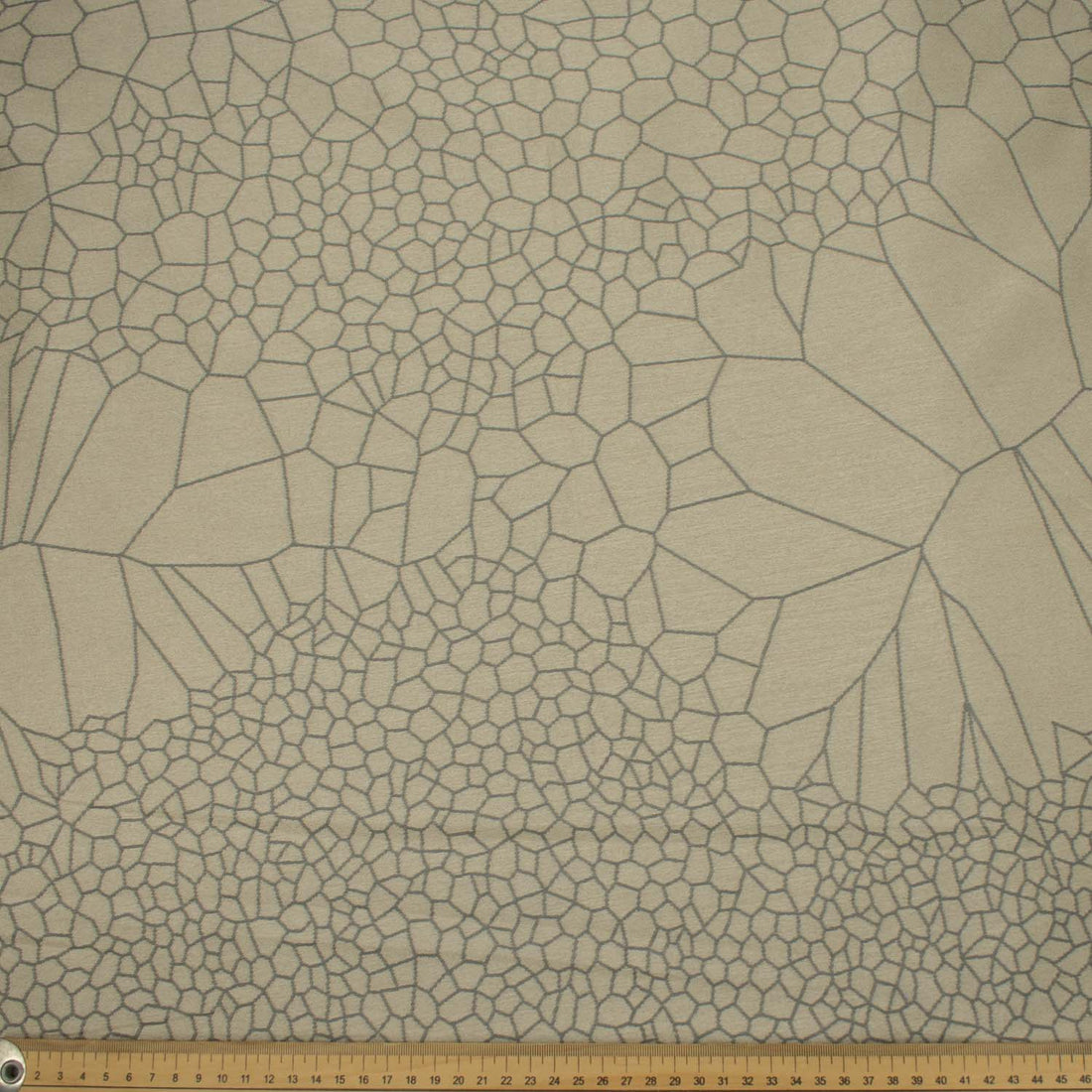 Turkish Curtaining/Upholstery Ivory & Grey Reversible Geometirc Jacquard