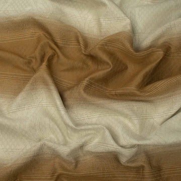 Turkish Curtaining/Upholstery Wave Ombré Shaded Brown Brocade